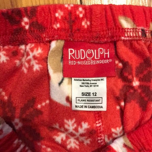 Kids Rudolph Pajama Pants - Picture 3 of 3